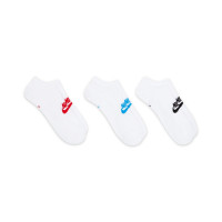 Nike Sportswear Everyday Essential Enkelsokken 3-Pack Wit Multicolor
