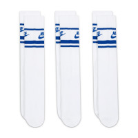 Nike Sportswear Everyday Essential Chaussettes de Sport 3-Pack Blanc Bleu