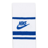 Nike Sportswear Everyday Essential Chaussettes de Sport 3-Pack Blanc Bleu