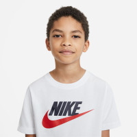 Nike Sportswear Logo T-Shirt Enfants Blanc Noir Rouge
