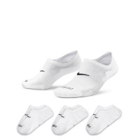 Nike Everyday Plus Cushioned Chaussettes Courtes 3-Pack Femmes Blanc Noir