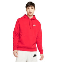 Nike Sportswear Club Fleece Hoodie Rood Wit