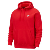 Nike Sportswear Club Fleece Hoodie Rood Wit