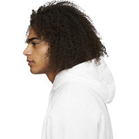 Sweat à capuche polaire Nike Sportswear Club blanc noir