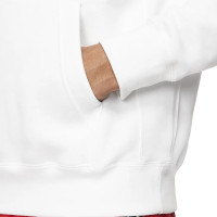Sweat à capuche polaire Nike Sportswear Club blanc noir