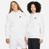 Sweat à capuche polaire Nike Sportswear Club blanc noir
