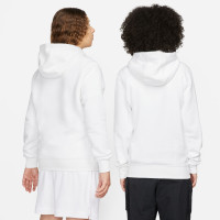 Sweat à capuche polaire Nike Sportswear Club blanc noir