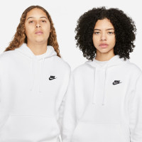 Sweat à capuche polaire Nike Sportswear Club blanc noir