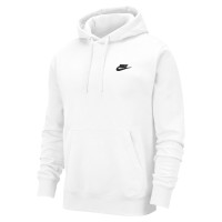 Sweat à capuche polaire Nike Sportswear Club blanc noir