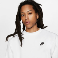Nike Sportswear Club Fleece Crew Sweater Wit Zwart