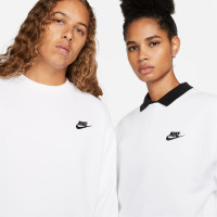 Nike Sportswear Club Fleece Crew Sweater Wit Zwart