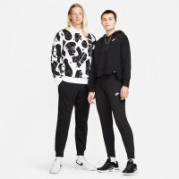 Nike Sportswear Club Fleece Joggingbroek Mid-Rise Dames Zwart Wit