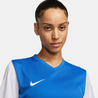 Maillot de foot Nike Dri-Fit Tiempo Premier II pour Femme Bleu Blanc