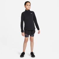 Nike Dri-Fit Haut d'Entraînement 1/4-Zip Filles Noir Blanc
