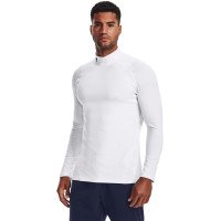 Under Armour ColdGear Fitted Ondershirt Lange Mouwen Wit Zwart