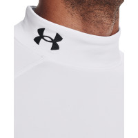 Under Armour ColdGear Fitted Ondershirt Lange Mouwen Wit Zwart