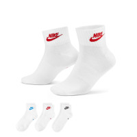 Nike Sportswear Everyday Essential Chaussettes de Sport Courtes 3-Pack Blanc Multicolore