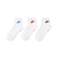 Nike Sportswear Everyday Essential Korte Sportsokken 3-Pack Wit Multicolor