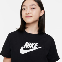 Nike Sportswear Logo T-Shirt Meisjes Zwart Wit