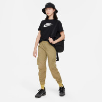 Nike Sportswear Logo T-Shirt Meisjes Zwart Wit