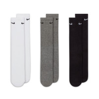 Nike Everyday Cushioned Chaussettes de Sport 3-Pack Noir Gris Blanc