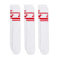 Lot de 3 chaussettes Nike Sportswear Dri-FIT Everyday Essential Crew, blanc et rouge