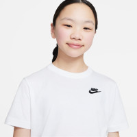 Nike Sportswear T-Shirt Meisjes Wit Zwart