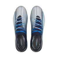 PUMA Ultra Ultimate Elements Gazon Naturel / Gazon Artificiel Chaussures de Foot (MG) Bleu Foncé Blanc Bleu Clair