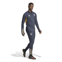 adidas Real Madrid Trainingspak 1/4-Zip 2023-2024 Donkerblauw Wit Goud