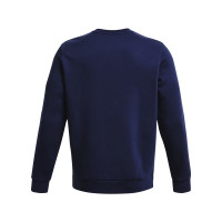 Under Armour Essential Fleece Crew Sweat-Shirt Bleu Foncé Blanc