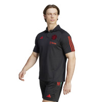 adidas Manchester United Polo 2023-2024 Zwart Rood