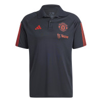 adidas Manchester United Polo 2023-2024 Noir Rouge