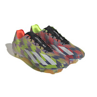 adidas X Crazylight+ Gazon Naturel Chaussures de Foot (FG) Gris Jaune Rouge