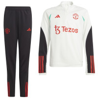 adidas Manchester United Survêtement 2023-2024 Enfants Blanc Noir Rouge