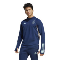 adidas Ajax Survêtement 1/4-Zip 2023-2024 Bleu Foncé Bleu Clair Blanc
