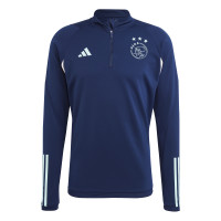 adidas Ajax Trainingspak 1/4-Zip 2023-2024 Donkerblauw Lichtblauw Lichtroze