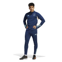 adidas Ajax Survêtement 1/4-Zip 2023-2024 Bleu Foncé Bleu Clair Blanc