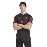 adidas Manchester United Trainingsset 2023-2024 Zwart Rood Lichtgroen