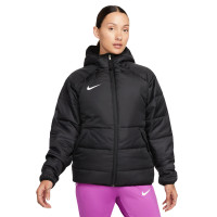 Veste d'automne Nike Therma-Fit Academy Pro pour femme, noir et blanc 