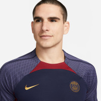 Nike Paris Saint-Germain Strike Trainingsshirt 2023-2024 Donkerblauw Rood Goud