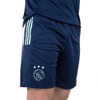 adidas Ajax Ensemble Training Polo 2023-2024 Blanc Bleu Foncé Bleu Clair