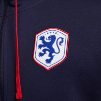 Nike Pays-Bas Club Veste 2023-2025 Bleu Foncé Rouge Blanc
