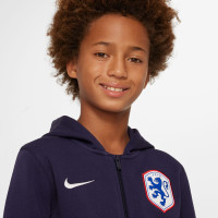 Nike Pays-Bas Club Veste 2023-2025 Enfants Bleu Foncé Rouge Blanc