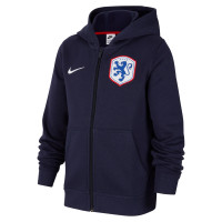 Nike Pays-Bas Club Veste 2023-2025 Enfants Bleu Foncé Rouge Blanc