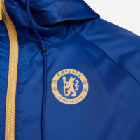 Nike Chelsea Coupe Vent 2023-2024 Bleu Bleu Foncé Or