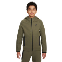 Nike Tech Fleece Sportswear Veste Enfants Vert Olive Noir
