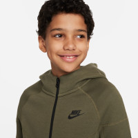 Nike Tech Fleece Sportswear Survêtement Enfants Vert Olive Noir