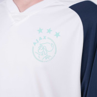 adidas Ajax Maillot d'Entraînement 2023-2024 Enfants Blanc Bleu Foncé Bleu Clair