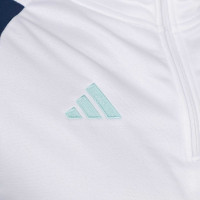adidas Ajax Track Sweat à Capuche 2023-2024 Blanc Bleu Foncé Bleu Clair