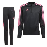 adidas Tiro 23 Club Trainingspak Kids Zwart Roze Voetbalshop.be